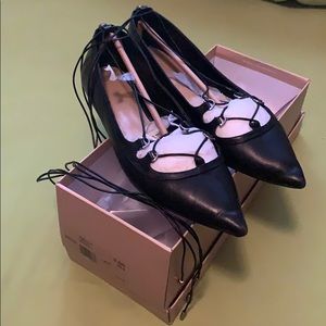 Michael Kors Tabby Flat Ballerinas Size 9.5M Black